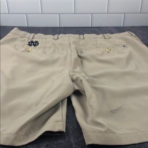 Peter Millar Notre Dame cream shorts. Waist 33